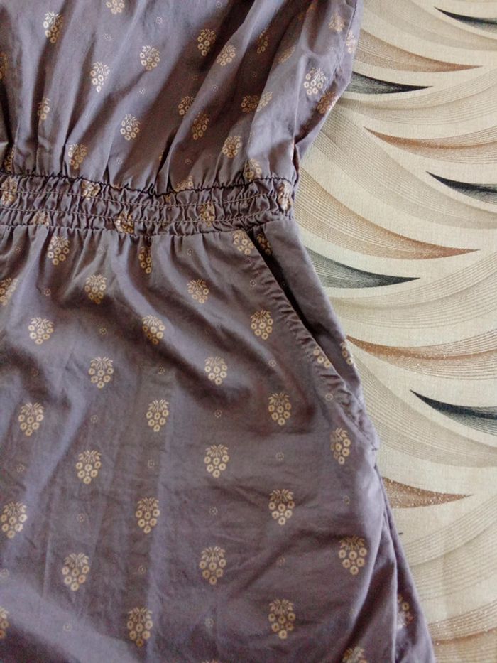 Combishort marron motif raisin doré DPAM 8 ans - photo numéro 2
