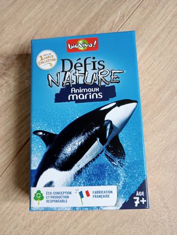 Jeux de cartes défis Nature animaux marins