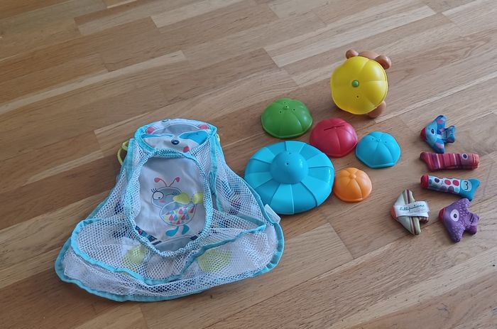 Lot bain : filet séchage et jeux