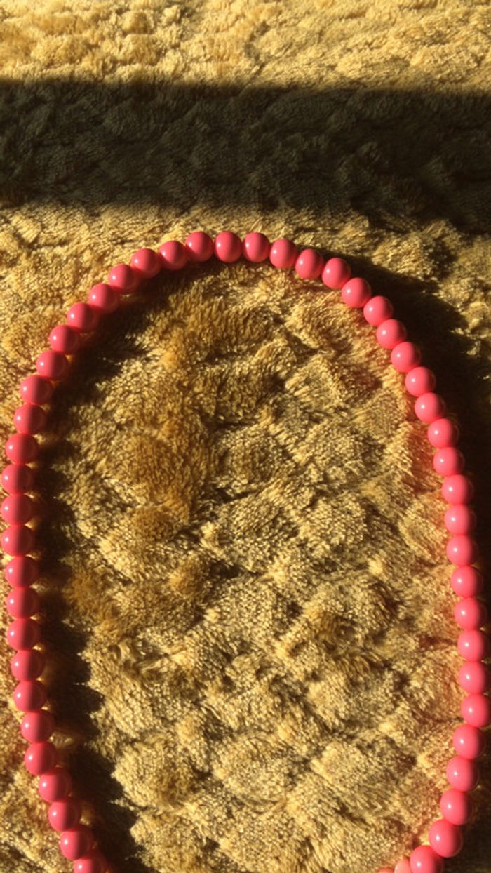 Sergent major collier perle corail avec 6 fleurs - photo numéro 6