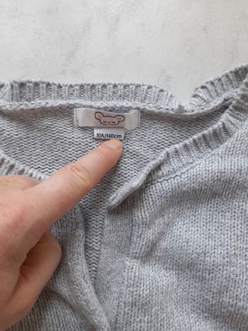 Gilet à petits cœurs 10 ans