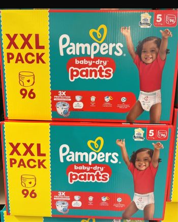 Lot 2 Pack Couches pampers baby dry taille 5 neuf