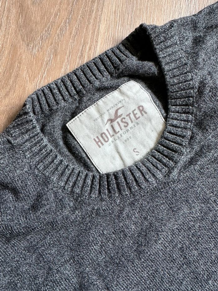 Pull col rond gris foncé - photo numéro 2