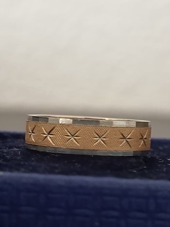 Bague plaqué or et argent.