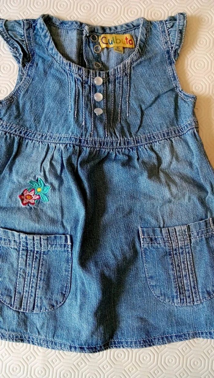 Robe en jean bleu 6 mois