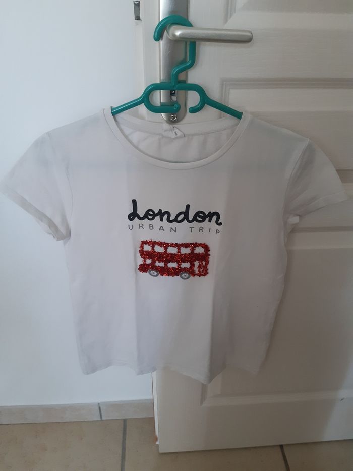 Tshirt blanc manches courtes/ Zara / taille 13-14 ans