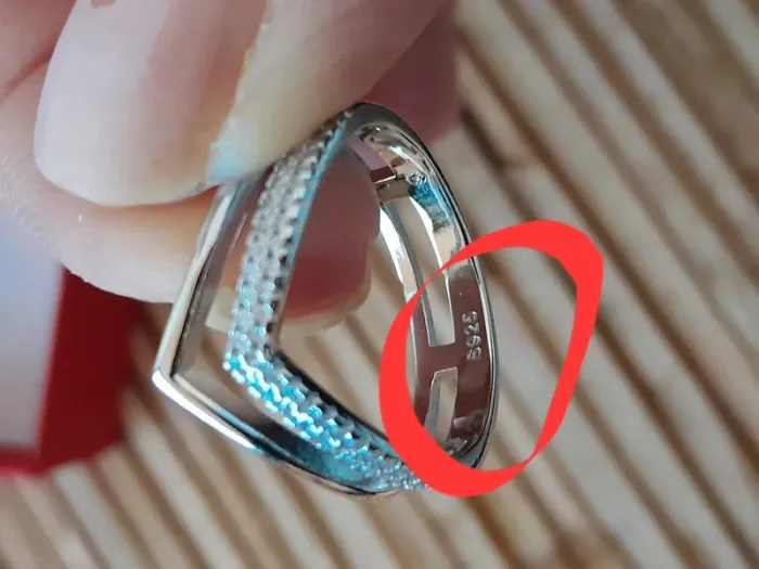 Bague argent 925, 2 en 1, couleur argentée, taille 58 - photo numéro 8