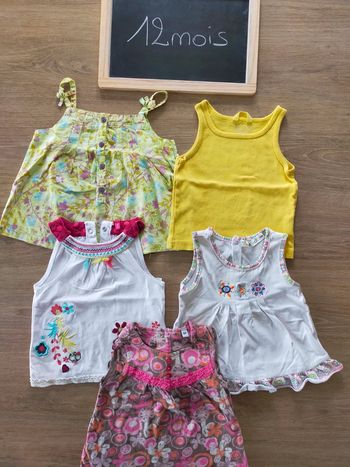 Débardeurs été fille taille 12mois