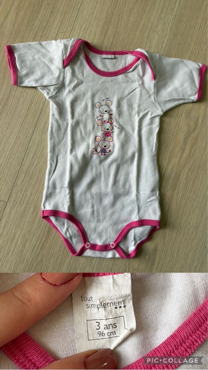 lot de bodys fille - photo numéro 3