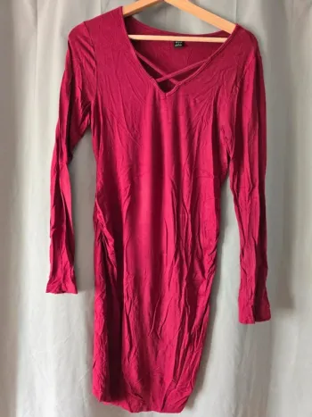 Robe grossesse bordeaux