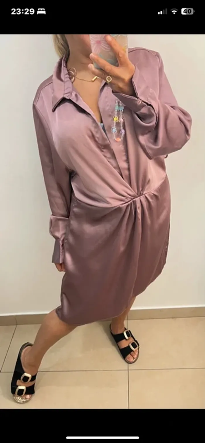 Robe satinée Zara - photo numéro 4