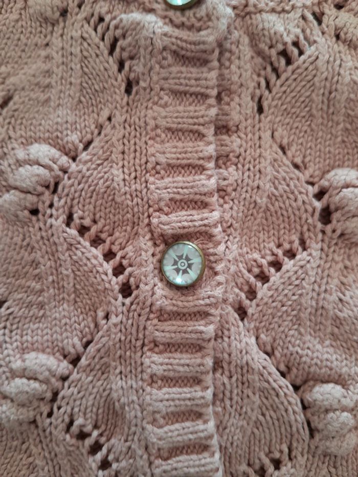 Lot 2 gilets manches longues maille 6 mois - photo numéro 5