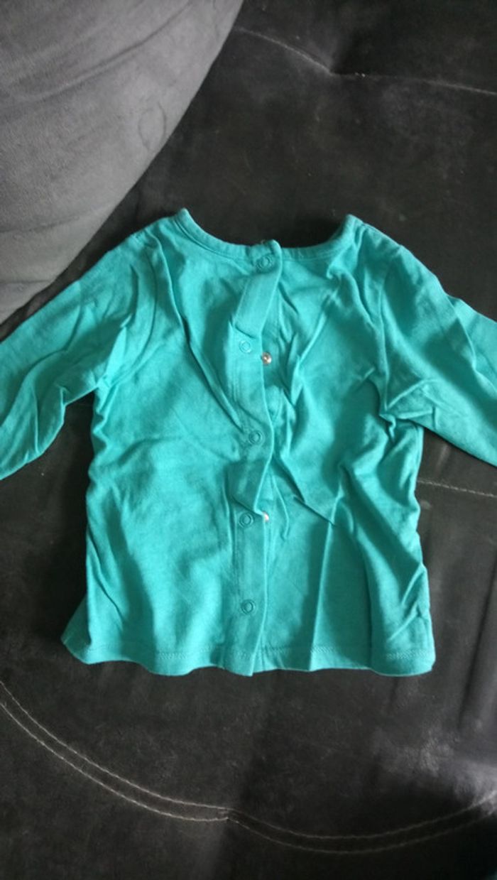 Pyjamas 2 pièces turquoise 9 mois - photo numéro 2