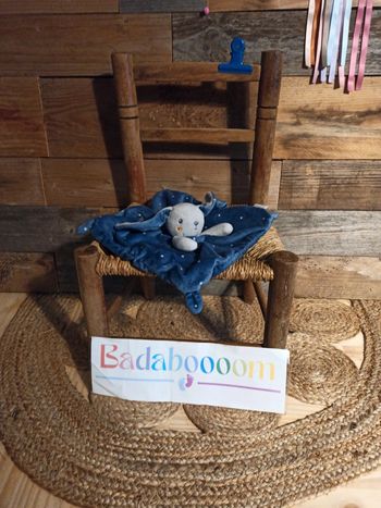 Doudou lapin bleu étoiles Simba toys tbe