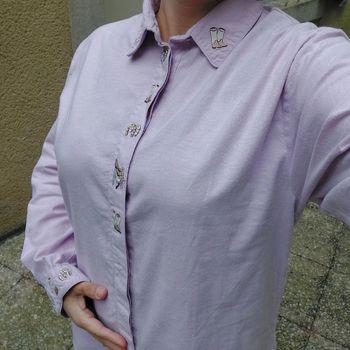 Chemise Vintage brodée pour taille L/XL