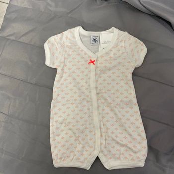 Combi courte petit bateau naissance 50 cm
