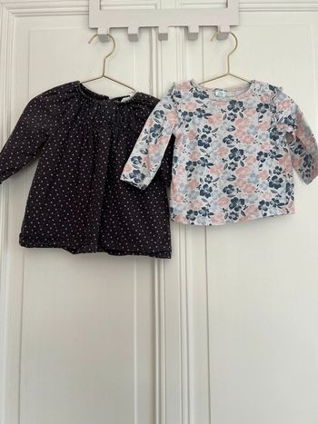 Lot 6 mois tshirts manches longues