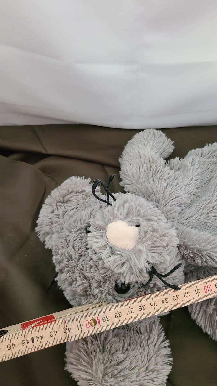 Peluche range pyjama souris ETAM bouillotte grise 45 cm - photo numéro 2