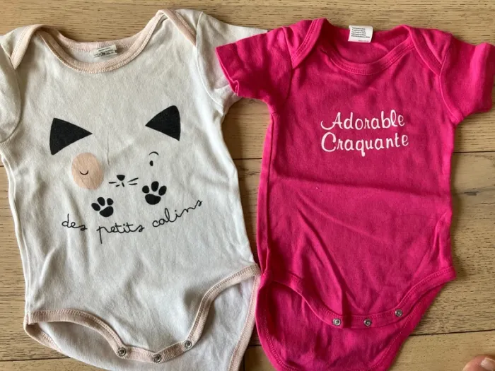 Lot de 8 bodies MC bébé fille 6 mois - photo numéro 7