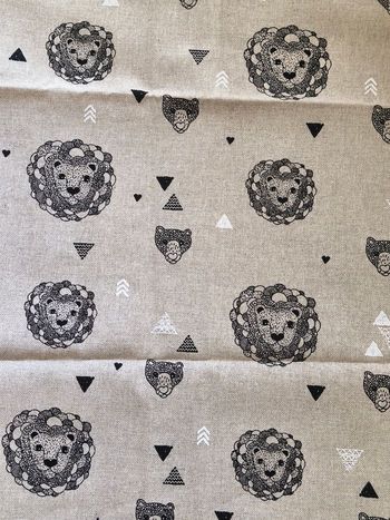 Coupon tissu toile faux lin
