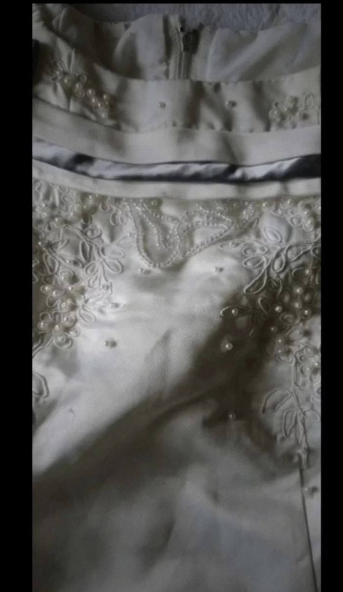 Robe cérémonie 12 mois écru perles - photo numéro 3