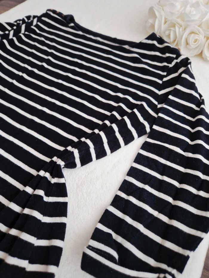 🤰 Marinière de grossesse - Noir et Blanc - Taille 38 - 🤰 - photo numéro 3