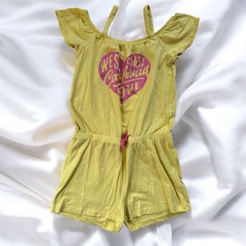 Combinaison short à bretelles - motif coeur