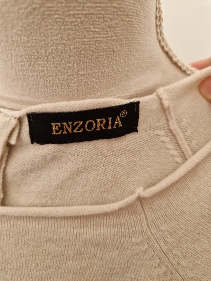 Robe pull ailes dans le dos beige enzoria - photo numéro 5