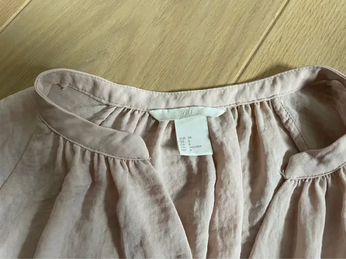 Chemise MC rose pale - H&M - 38 - photo numéro 3