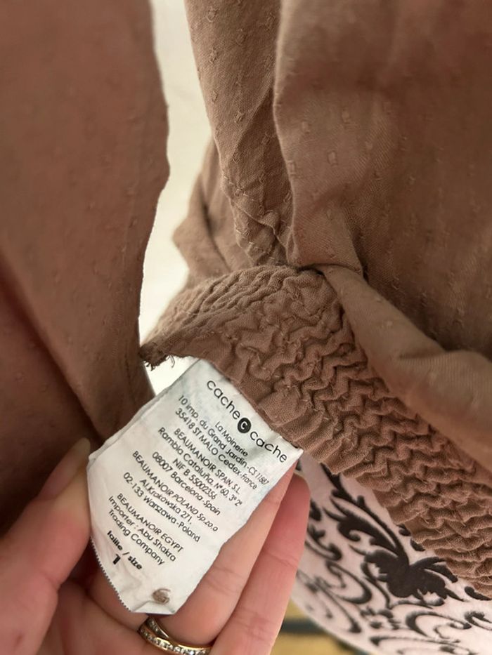 Très belle blouse marron 🥰 cache cache taille 36 - photo numéro 3