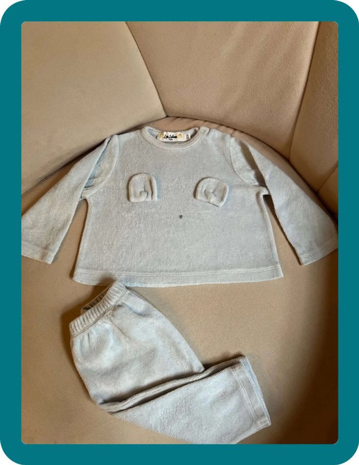 Ensemble ou pyjama souris velours 2 pièces mixte 6 mois - Les lutins - photo numéro 5