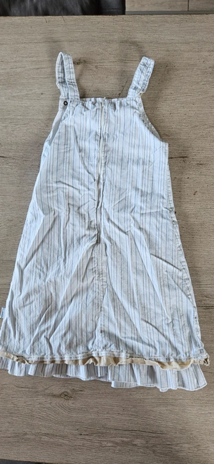 Robe courte à bretelle, blanche à lignes, Jean Bourget, taille 6 ans, nickel - photo numéro 6