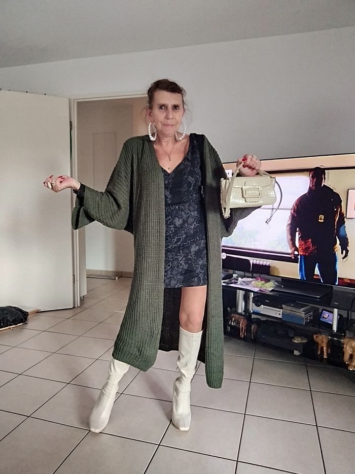 Grand cardigan (grande taille lire descriptif) Vintage - photo numéro 10