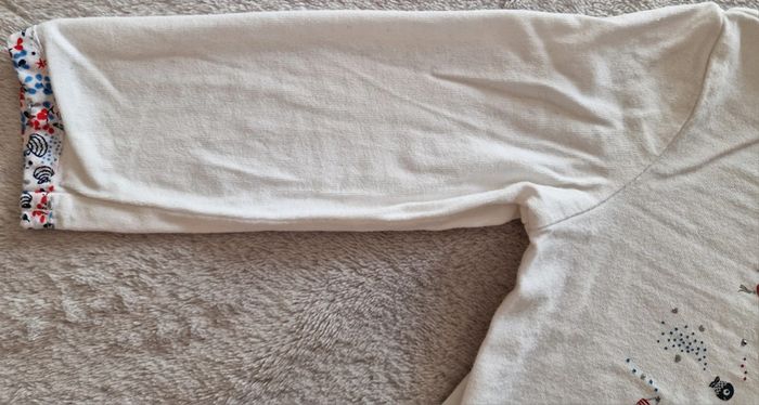 Ensemble Sergent Major T-shirt ML blanc + Salopette short velours marine 9M (BE) - photo numéro 14