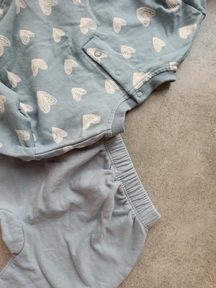 Ensemble bleu pull coeurs sarouel 3 mois La redoute - photo numéro 6