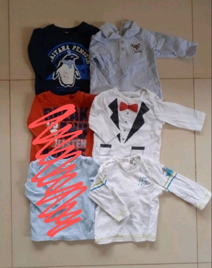 Lot de 4 tee-shirts manches longues