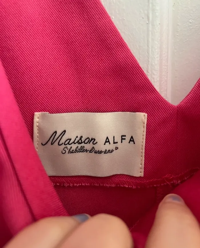 Top débardeur bretelles fines fuschia Maison Alfa T36 - photo numéro 4