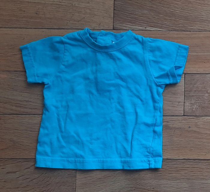 Lot de 2 t shirts bleus  manches courtes 3 mois - photo numéro 4