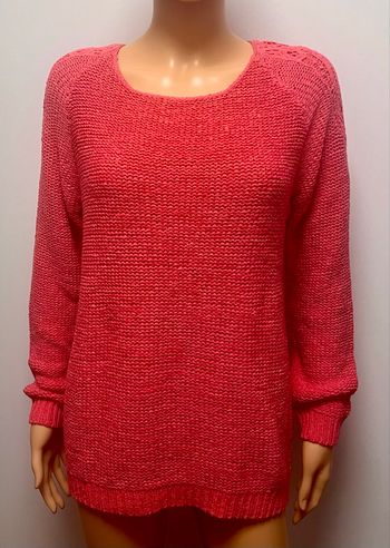 Pull maille crochet corail Gemo 