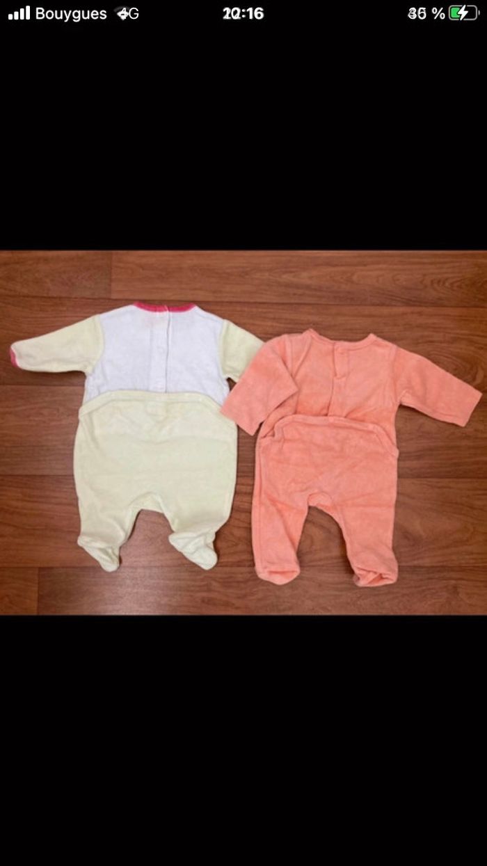 Pyjama 1 mois lot de 2 - photo numéro 2