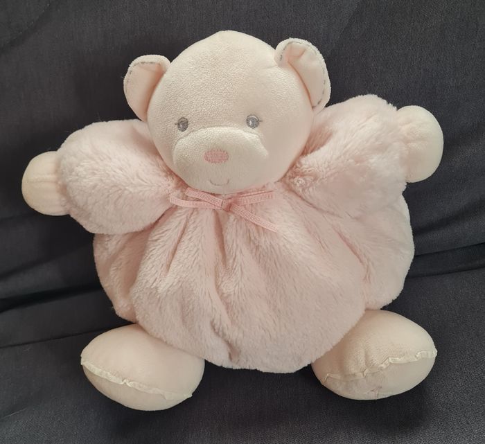 Doudou patapouf ours perle rose grelot - Kaloo