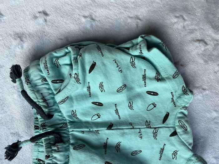 short turquoise motifs surf lien de serrage taille élastique 3 mois lulu castagnette - photo numéro 5