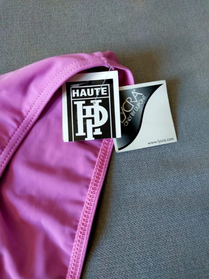 Bas de maillot de bain rose uni – Haute Pression - photo numéro 2