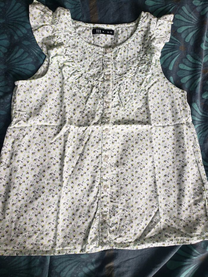 Blouse fleurie tex 9-10 ans