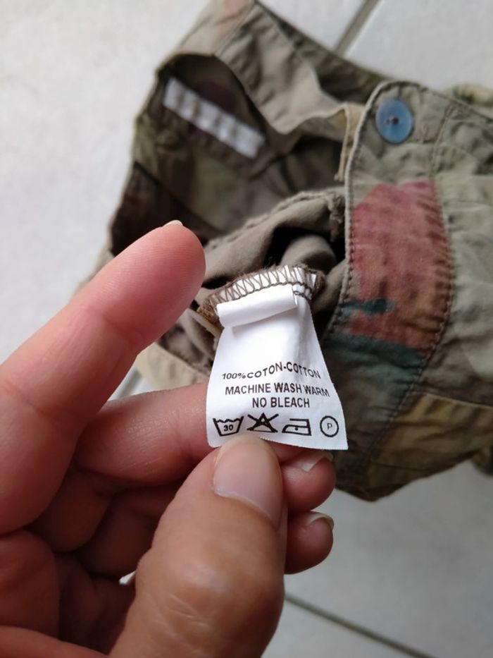 Salopette combi short Kaki. Un amour de petit boy. Bébé 12 mois - photo numéro 9