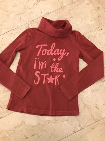 Sous pull bordeaux fillette 8 Ans