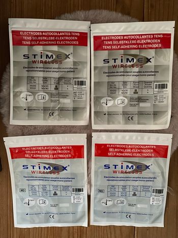 Lot de 4 paquets d’électrodes stimex neufs