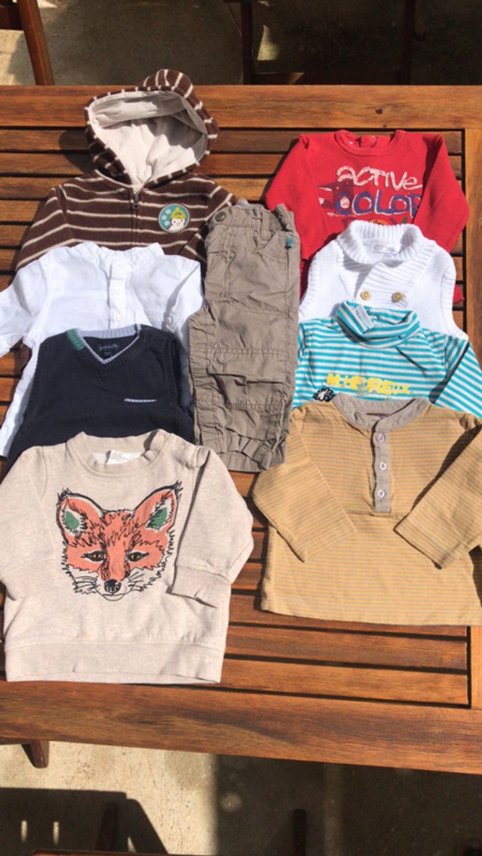 Lot de vêtements 6 mois multi marques hiver/ demi saison