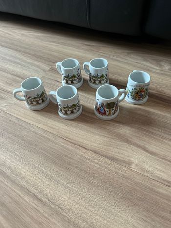 Lot de 6 petites tasses Style Artisanales Boutique Indépendante 