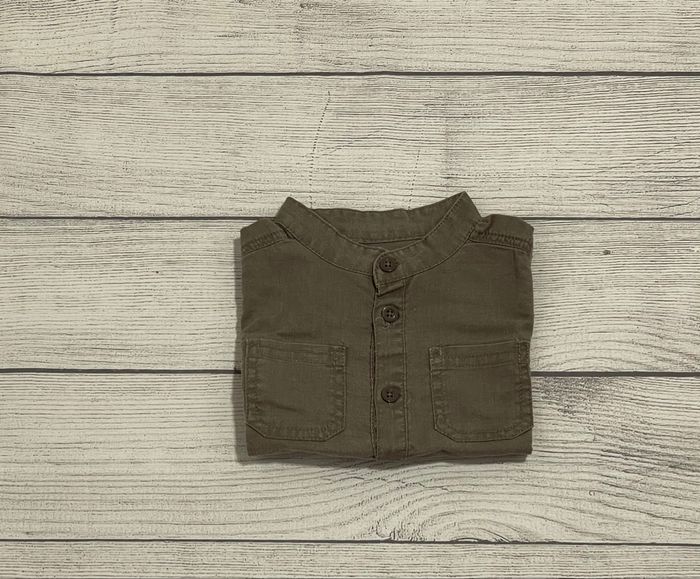 La halle - Chemise col Mao - marron - 18 mois